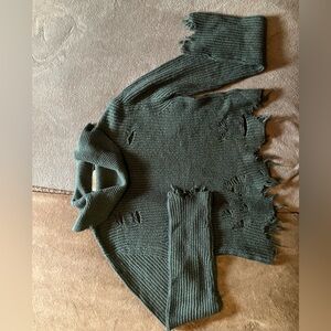 Ripped Cropped Sweater